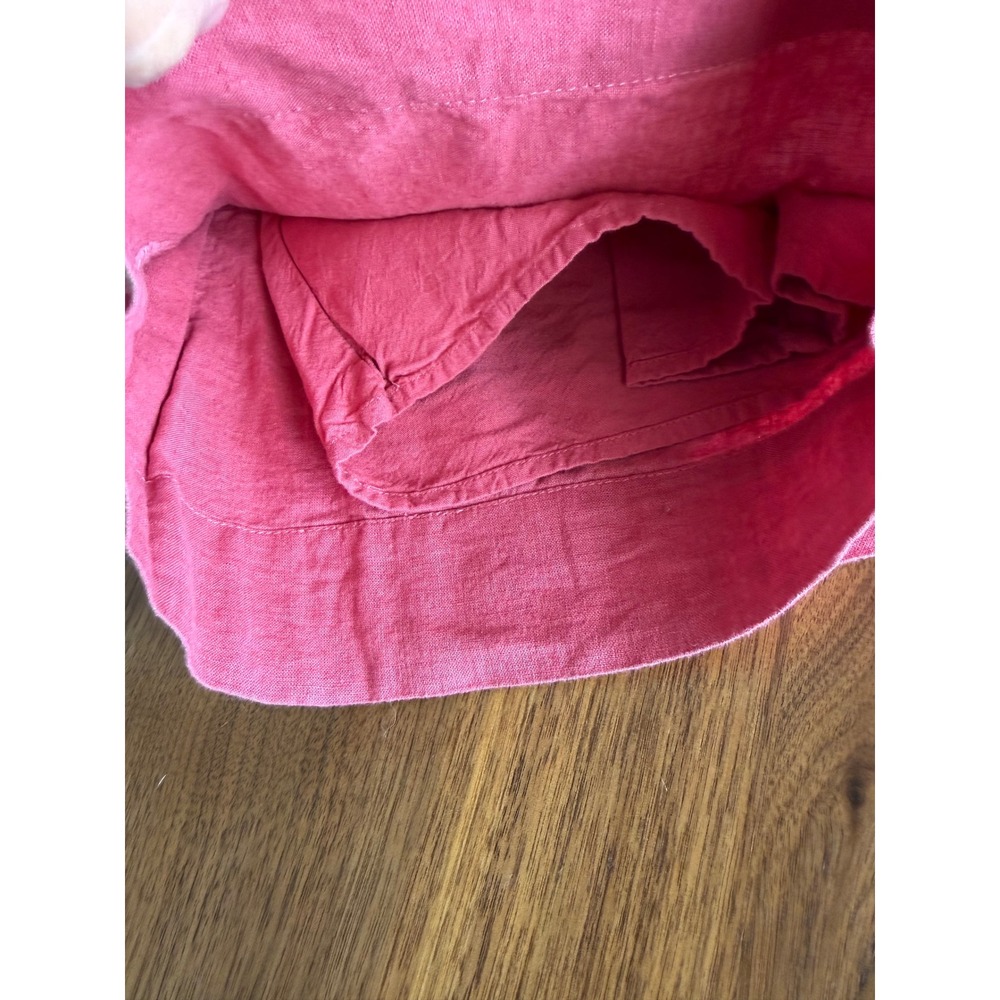Abercrombie & Fitch Pink Linen Blend Wide Leg Paperbag Waist Pants Womens Medium - Picture 4 of 7
